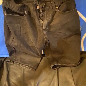 Forever 21 Men's Black Denim Shorts. Size: 34. 100% durable denim.